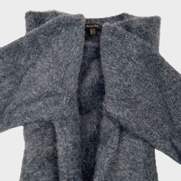 Massimo Dutti Gray Crewneck Fuzzy Sweater Women's Size Medium - Picture 6 of 12